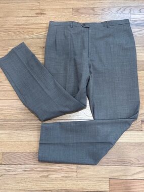 Brioni Cannes Trouser Tessuto Mens Pants 100% Wool Made in Italy Flat Front